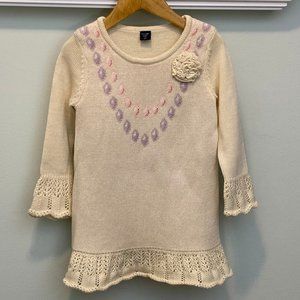 Baby Gap Girls Crochet Sweater Dress (Size 2T)